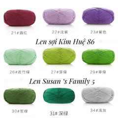 Len Susan's Family 5 cuộn 100g ( bảng màu 1)