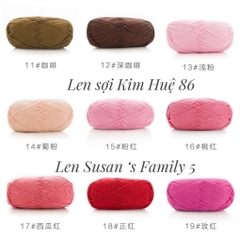 Len Susan's Family 5 cuộn 100g ( bảng màu 2)