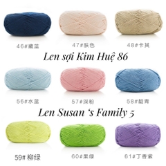 Len Susan's Family 5 cuộn 100g ( bảng màu 2)