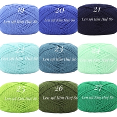 Len milk cotton Mianbao cuộn 40gr ( bảng 1)