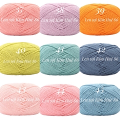 Len milk cotton Mianbao cuộn 40gr ( bảng 1)