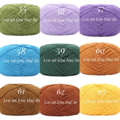 Len milk cotton Mianbao cuộn 40gr ( bảng 1)
