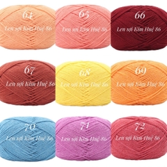 Len milk cotton Mianbao cuộn 40gr ( bảng 1)