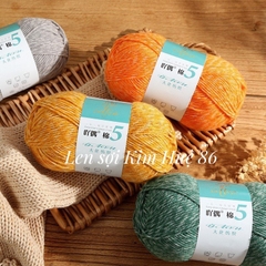 Len Cotton Đốm trắng cuộn 100g