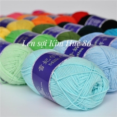 Len milk cotton mác xanh cuộn 100g ( từ màu 01 đến màu 50)