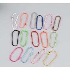 Sét 10 dây bi dài 10cm làm móc khóa màu pastel ( mix màu)