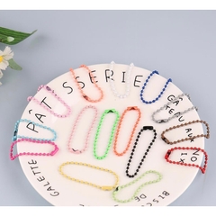 Sét 10 dây bi dài 10cm làm móc khóa màu pastel ( mix màu)