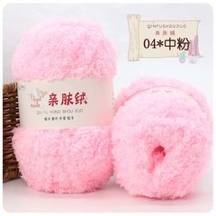 Len bông xù lông cừu siêu mềm mịn, màu siêu đẹp ( cuộn 50g)