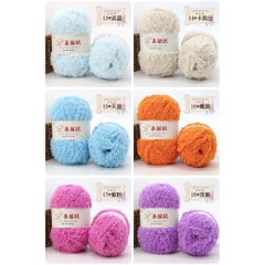Len bông xù lông cừu siêu mềm mịn, màu siêu đẹp ( cuộn 50g)