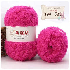 Len bông xù lông cừu siêu mềm mịn, màu siêu đẹp ( cuộn 50g)