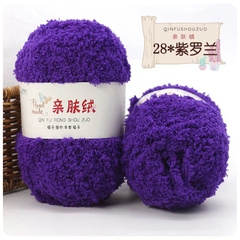 Len bông xù lông cừu siêu mềm mịn, màu siêu đẹp ( cuộn 50g)