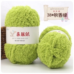Len bông xù lông cừu siêu mềm mịn, màu siêu đẹp ( cuộn 50g)