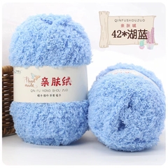 Len bông xù lông cừu siêu mềm mịn, màu siêu đẹp ( cuộn 50g)