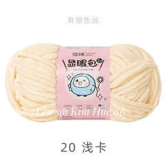 Len nhung mèo kim tuyến cỡ sợi 4,5mm cuộn 50g