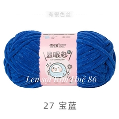 Len nhung mèo kim tuyến cỡ sợi 4,5mm cuộn 50g