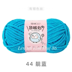 Len nhung mèo kim tuyến cỡ sợi 4,5mm cuộn 50g