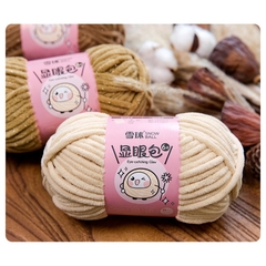 Len nhung mèo kim tuyến Bling Bling cỡ sợi 6mm cuộn 100g