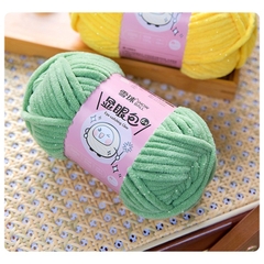 Len nhung mèo kim tuyến Bling Bling cỡ sợi 6mm cuộn 100g