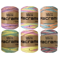 Sợi Macrame Cotton cỡ sợi 3mm dùng để trang trí, làm túi xách handmade