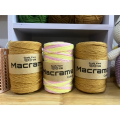 Sợi Macrame Cotton cỡ sợi 3mm dùng để trang trí, làm túi xách handmade