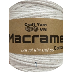 Sợi Macrame Cotton cỡ sợi 3mm dùng để trang trí, làm túi xách handmade
