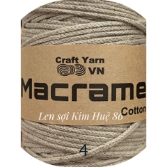 Sợi Macrame Cotton cỡ sợi 3mm dùng để trang trí, làm túi xách handmade