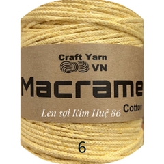 Sợi Macrame Cotton cỡ sợi 3mm dùng để trang trí, làm túi xách handmade