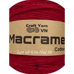Sợi Macrame Cotton cỡ sợi 3mm dùng để trang trí, làm túi xách handmade