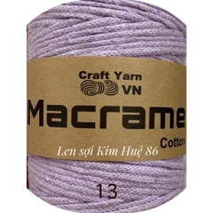 Sợi Macrame Cotton cỡ sợi 3mm dùng để trang trí, làm túi xách handmade