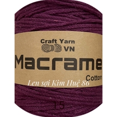 Sợi Macrame Cotton cỡ sợi 3mm dùng để trang trí, làm túi xách handmade