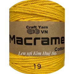 Sợi Macrame Cotton cỡ sợi 3mm dùng để trang trí, làm túi xách handmade