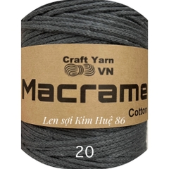 Sợi Macrame Cotton cỡ sợi 3mm dùng để trang trí, làm túi xách handmade