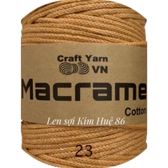 Sợi Macrame Cotton cỡ sợi 3mm dùng để trang trí, làm túi xách handmade
