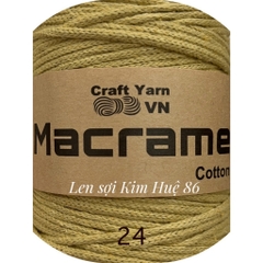 Sợi Macrame Cotton cỡ sợi 3mm dùng để trang trí, làm túi xách handmade