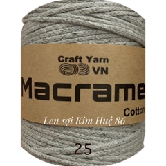 Sợi Macrame Cotton cỡ sợi 3mm dùng để trang trí, làm túi xách handmade