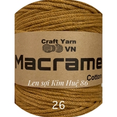 Sợi Macrame Cotton cỡ sợi 3mm dùng để trang trí, làm túi xách handmade