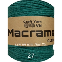 Sợi Macrame Cotton cỡ sợi 3mm dùng để trang trí, làm túi xách handmade