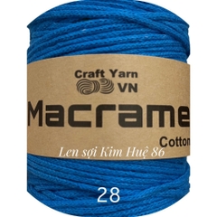 Sợi Macrame Cotton cỡ sợi 3mm dùng để trang trí, làm túi xách handmade
