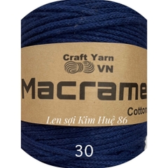 Sợi Macrame Cotton cỡ sợi 3mm dùng để trang trí, làm túi xách handmade