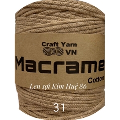 Sợi Macrame Cotton cỡ sợi 3mm dùng để trang trí, làm túi xách handmade