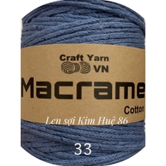 Sợi Macrame Cotton cỡ sợi 3mm dùng để trang trí, làm túi xách handmade