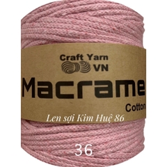 Sợi Macrame Cotton cỡ sợi 3mm dùng để trang trí, làm túi xách handmade