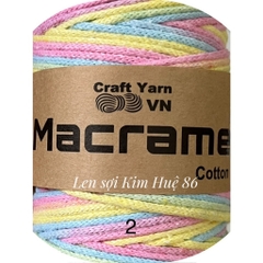 Sợi Macrame Cotton cỡ sợi 3mm dùng để trang trí, làm túi xách handmade