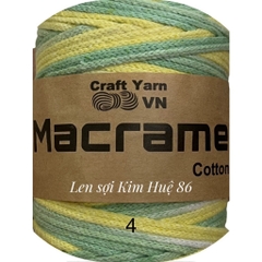Sợi Macrame Cotton cỡ sợi 3mm dùng để trang trí, làm túi xách handmade