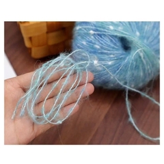 Len Mohair bông tuyết màu cầu vồng cuộn 50g