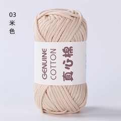 Sợi vải Genuine Cotton móc túi xách, balo...cỡ sợi 4mm cuộn 50g
