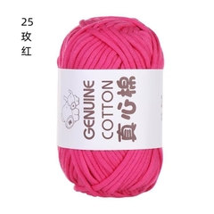 Sợi vải Genuine Cotton móc túi xách, balo...cỡ sợi 4mm cuộn 50g