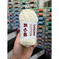 Sợi vải Genuine Cotton móc túi xách, balo...cỡ sợi 4mm cuộn 50g