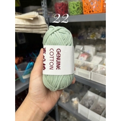Sợi vải Genuine Cotton móc túi xách, balo...cỡ sợi 4mm cuộn 50g