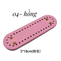 Đế da PU có đục lỗ sẵn kích thước 18*5cm